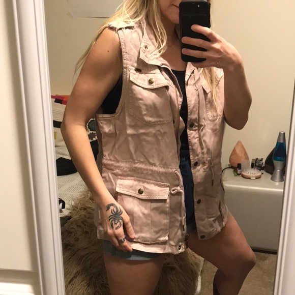 Max Jeans Jackets & Blazers - Max Jeans Light Pink Utility Vest